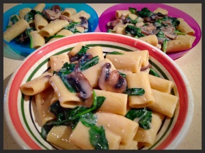 Creamy Mushroom and spinach pasta
